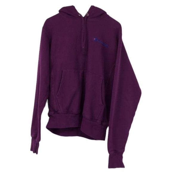 Champion Reverse Weave  script purple pullover hoodie women’s small - Picture 2 of 15